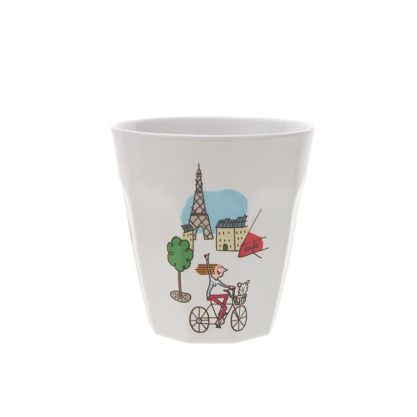 画像1: Petit Jour Paris 『メラミン カップ・ハート・自転車』 (1)